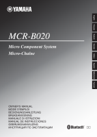 Yamaha MCR-B020 - Owners manual 